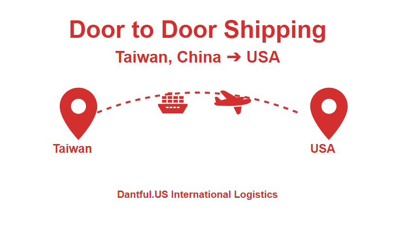 Door to door shipping from Taiwan to USA