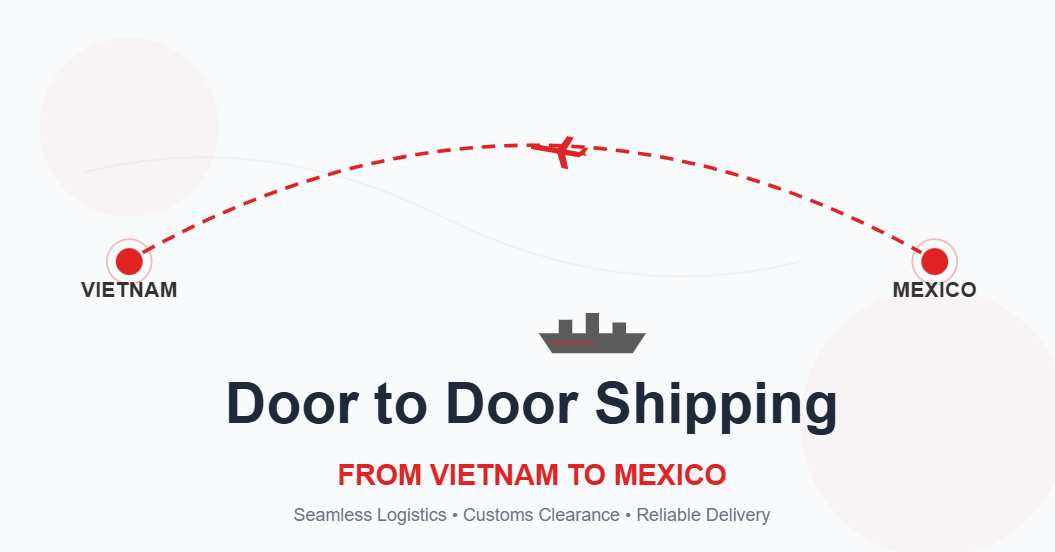 Door to door shipping from Vietnam to Mexico