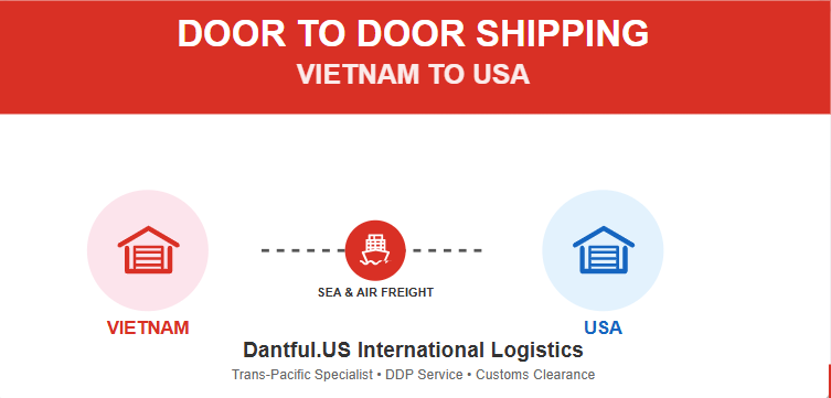 Door to door shipping from Vietnam to USA