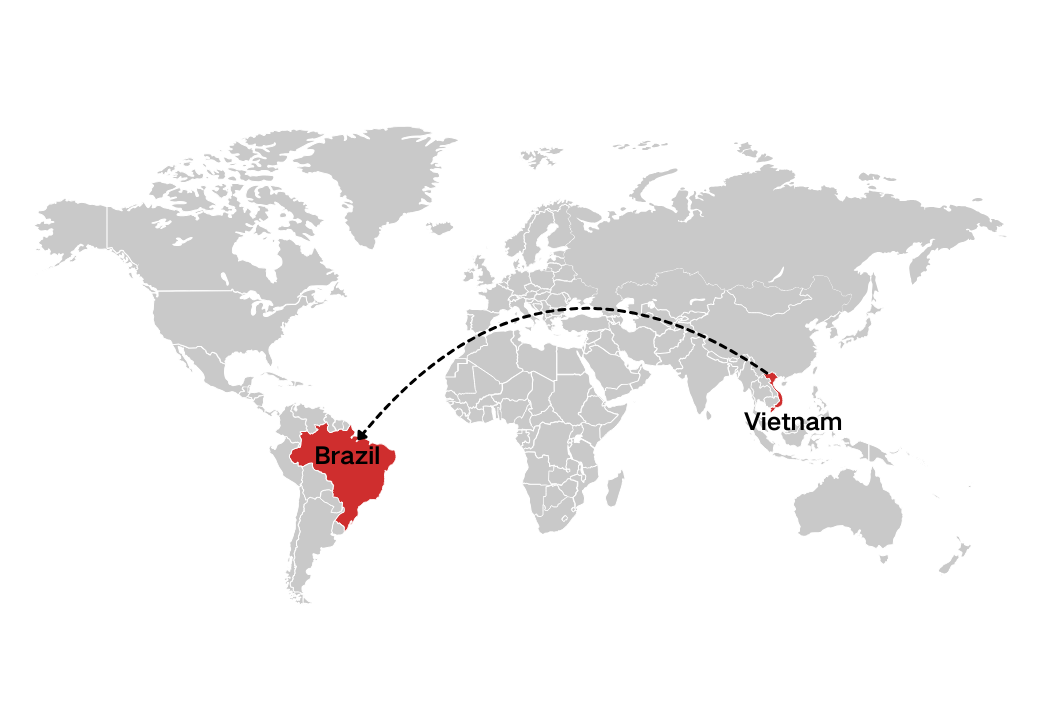 Shipping from Vietnam to Brazil Shipping from Vietnam to Brazil